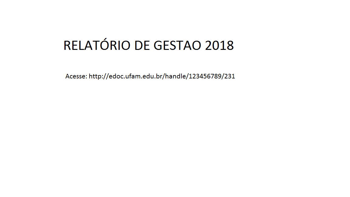 RELATÃ“RIO DE GESTAO 2018